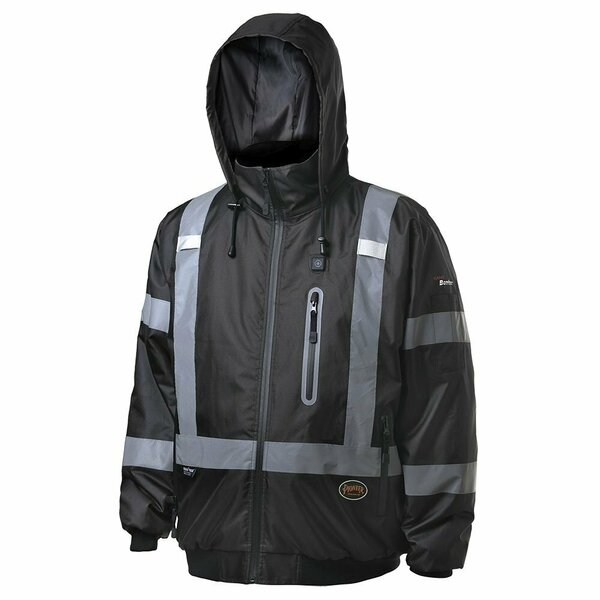 Pioneer Hi-Vis, Waterproof, Nano Tech Heated Safety Bomber Jacket, Yellow, XL V1210170U-XL